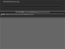 Tablet Screenshot of fixedreference.org